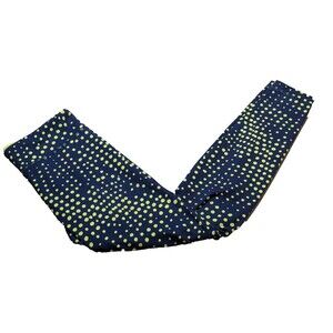 Under Armour Women's Leggings Blue Yellow Polka dot PLEASE READ DESCRIPTION!!!